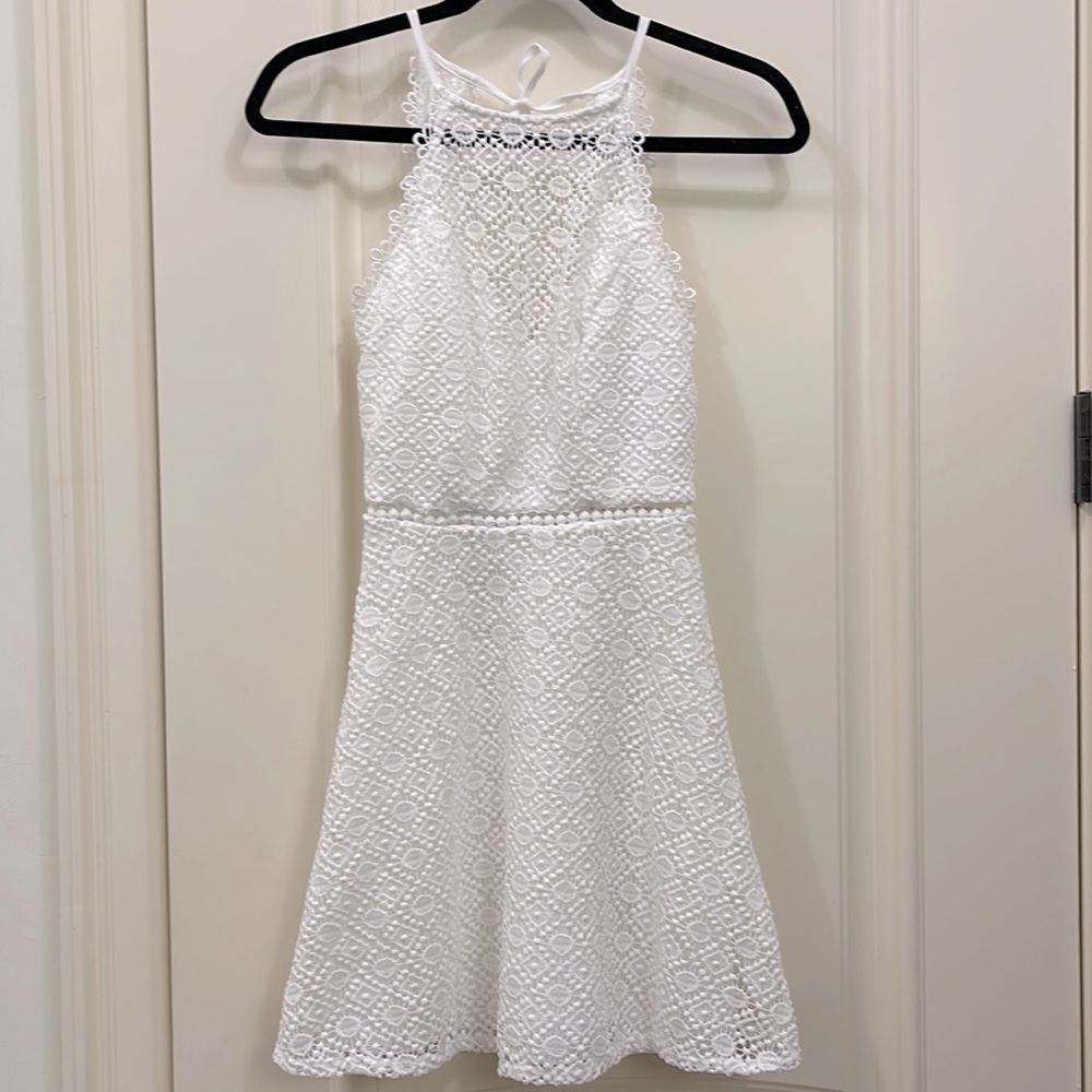 B Darlin lace white dress